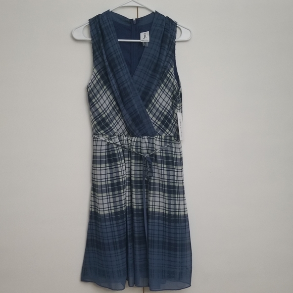 Brand New Julia Jordan Blue Plaid Dress - Picture 3 of 7